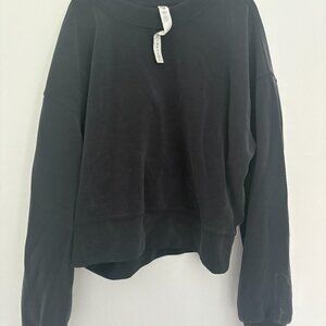 Lululemon Softstreme Crewneck Oversized Pullover scuba Black size 2